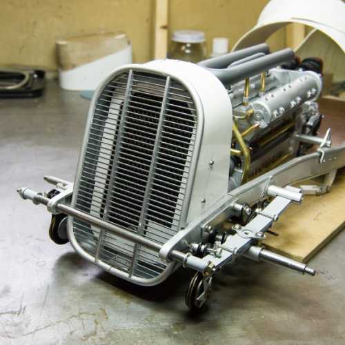 Ensemble de la partie avant maquette Fiat 806 Grand Prix