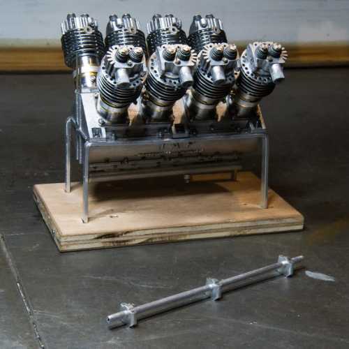 Engine camshaft and valve assembly GN JAP V8-Powered GN Aero Cycle Car