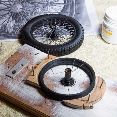 Gabarit pour réalisation du rayonnage des roues de la maquette GN JAP